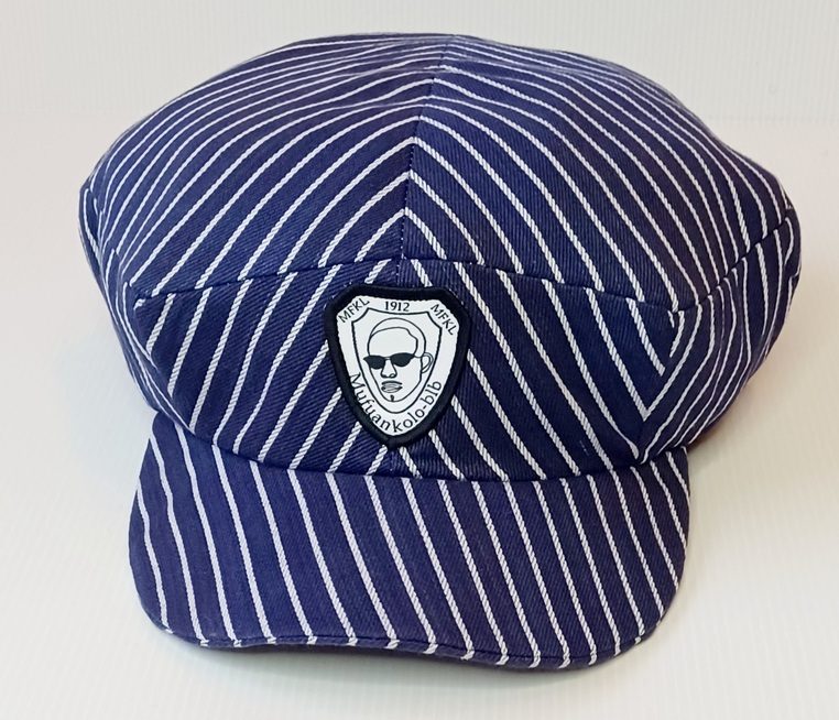 Casquette Unisexe à Rayures Asymétriques Fil Teint Bleu & Blanc 100% Coton - Série limitée