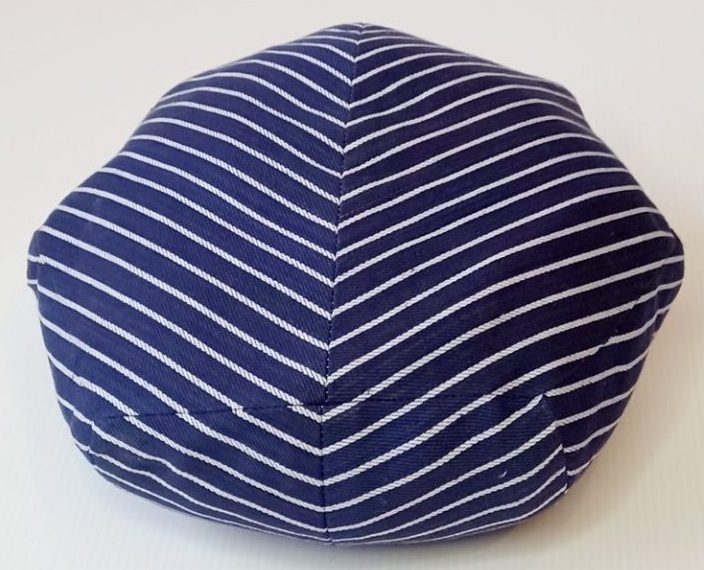 Casquette Unisexe à Rayures Asymétriques Fil Teint Bleu & Blanc 100% Coton - Série limitée – Image 2