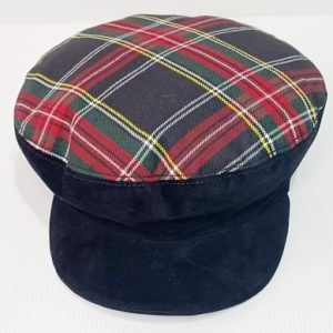 Casquette en Suédine Noire & Ecossais – Série Limitée – Mufuankolo