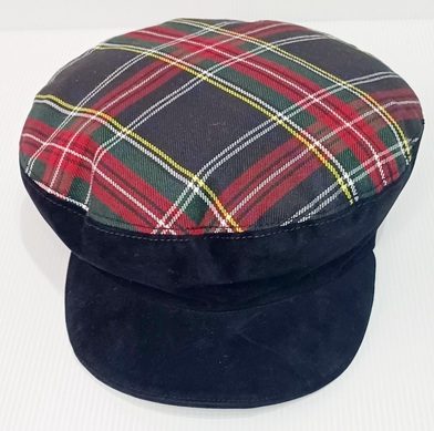 Casquette en Suédine Noire & Ecossais – Série Limitée – Mufuankolo