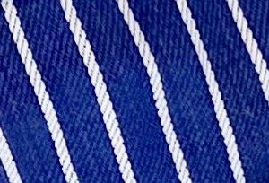 Casquette Unisexe à Rayures Asymétriques Fil Teint Bleu & Blanc 100% Coton - Série limitée - RAYURE BLEU ET BLANC, L